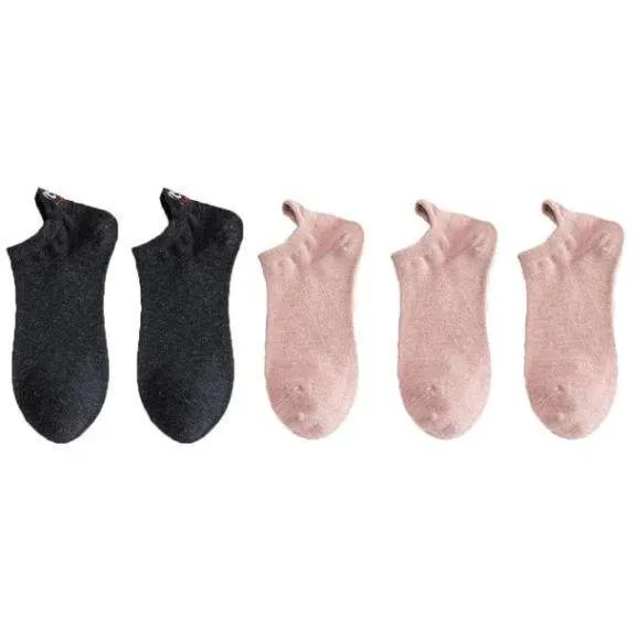 5 Pairs/Pack Embroidered Happy Mood Expressions Women Socks