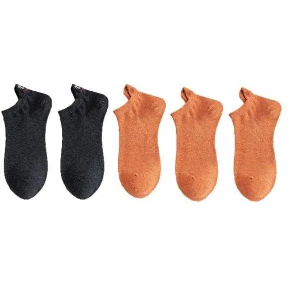 5 Pairs/Pack Embroidered Happy Mood Expressions Women Socks