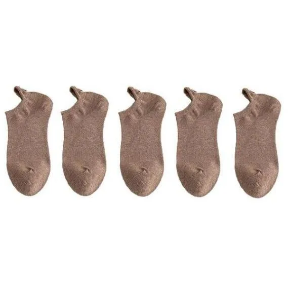 5 Pairs/Pack Embroidered Happy Mood Expressions Women Socks