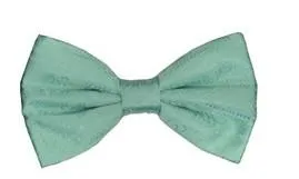Aqua Paisley Bow Ties with Matching Pocket Squares