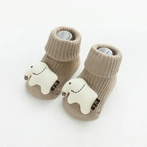 Autumn Winter Soft Cotton Baby Girls Socks Newborn Cartoon Animal Baby