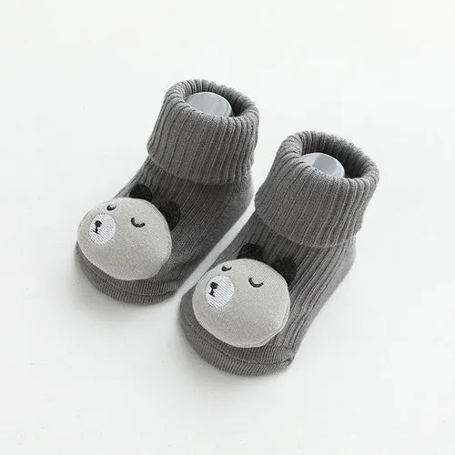 Autumn Winter Soft Cotton Baby Girls Socks Newborn Cartoon Animal Baby