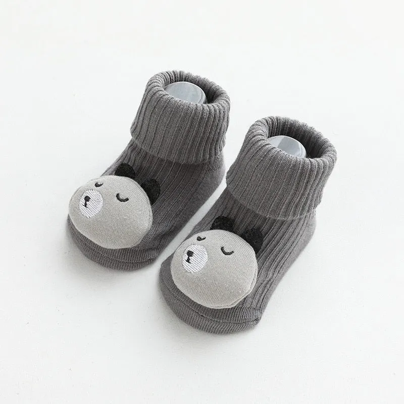 Autumn Winter Soft Cotton Baby Girls Socks Newborn Cartoon Animal Baby
