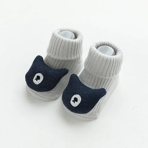 Autumn Winter Soft Cotton Baby Girls Socks Newborn Cartoon Animal Baby