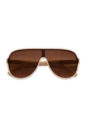 Aviator Style Sunglasses, Ivory