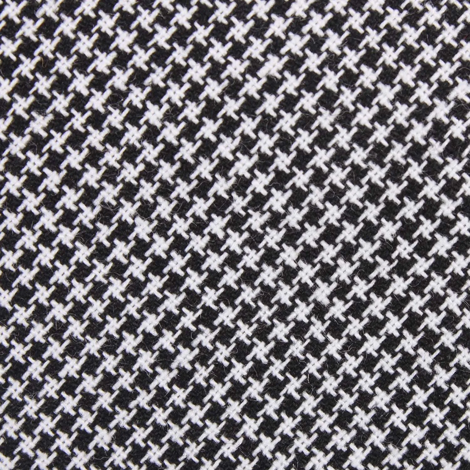 Black & White Houndstooth Cotton Bow Tie
