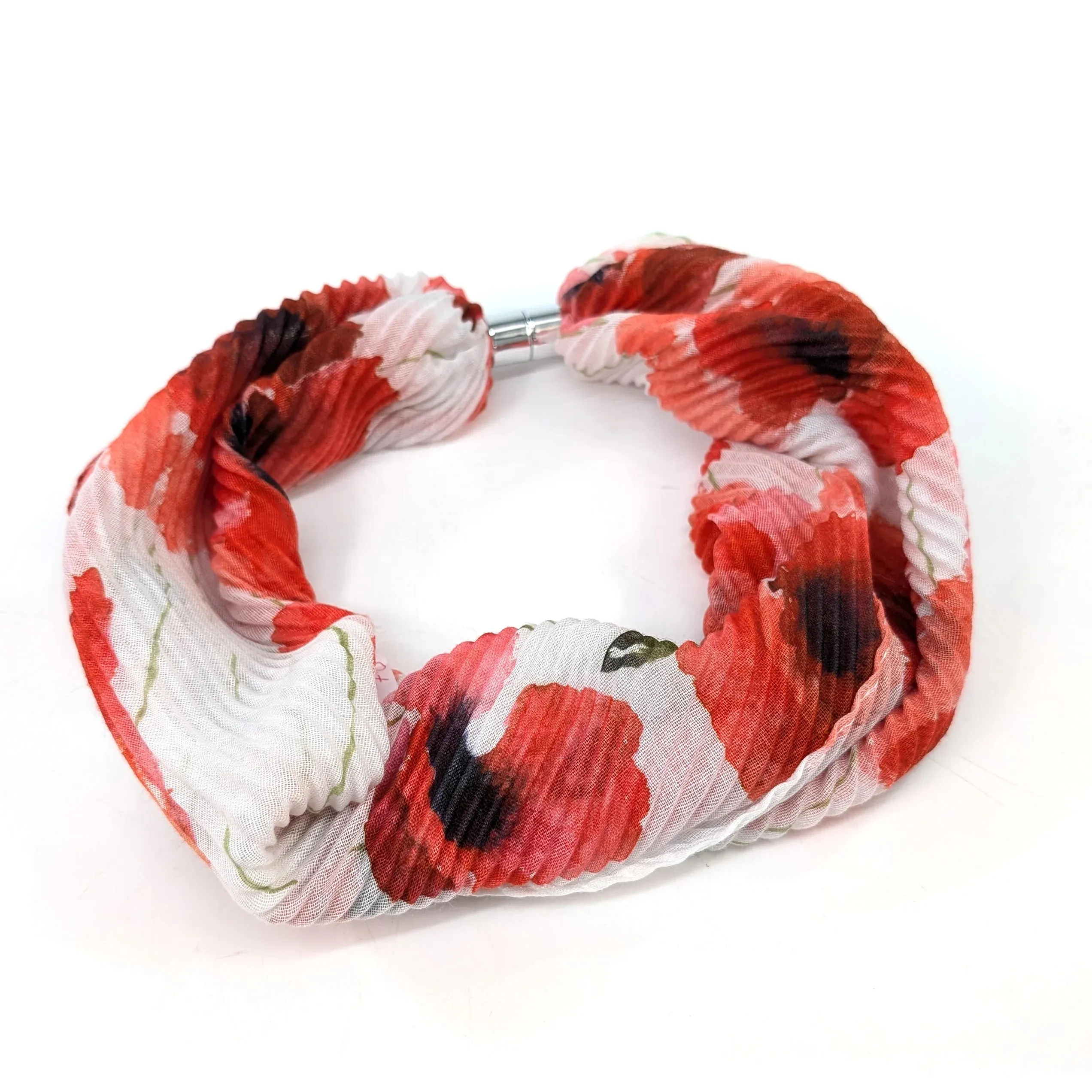 Black Ginger Poppy Field Magnetic Neck Scarf - 736-525