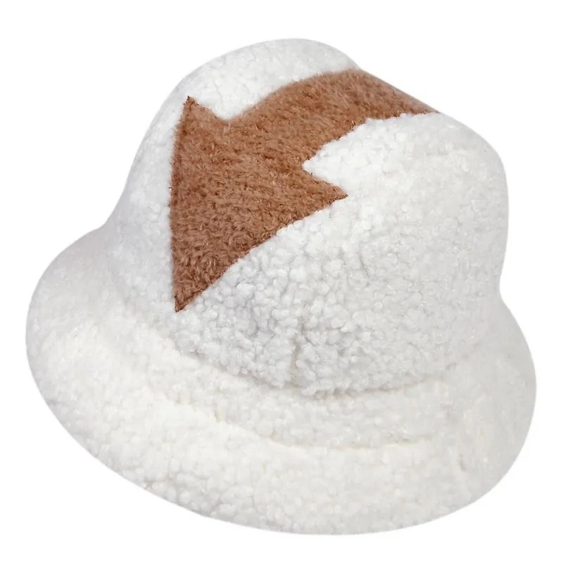 Borg Fabric Winter Warm Arrow Symbol Printed Bucket Hats For Women
