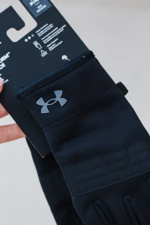 Boys' UA Storm Black Fleece Gloves