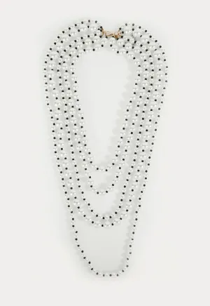 Choice Classic Contrast Beaded Necklace White