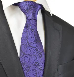Classic Formal Purple Paisley Necktie
