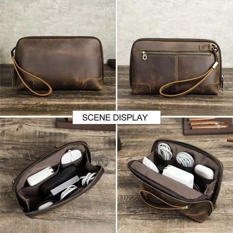 CowLuxe Stylish Leather Men's Accessory Bag