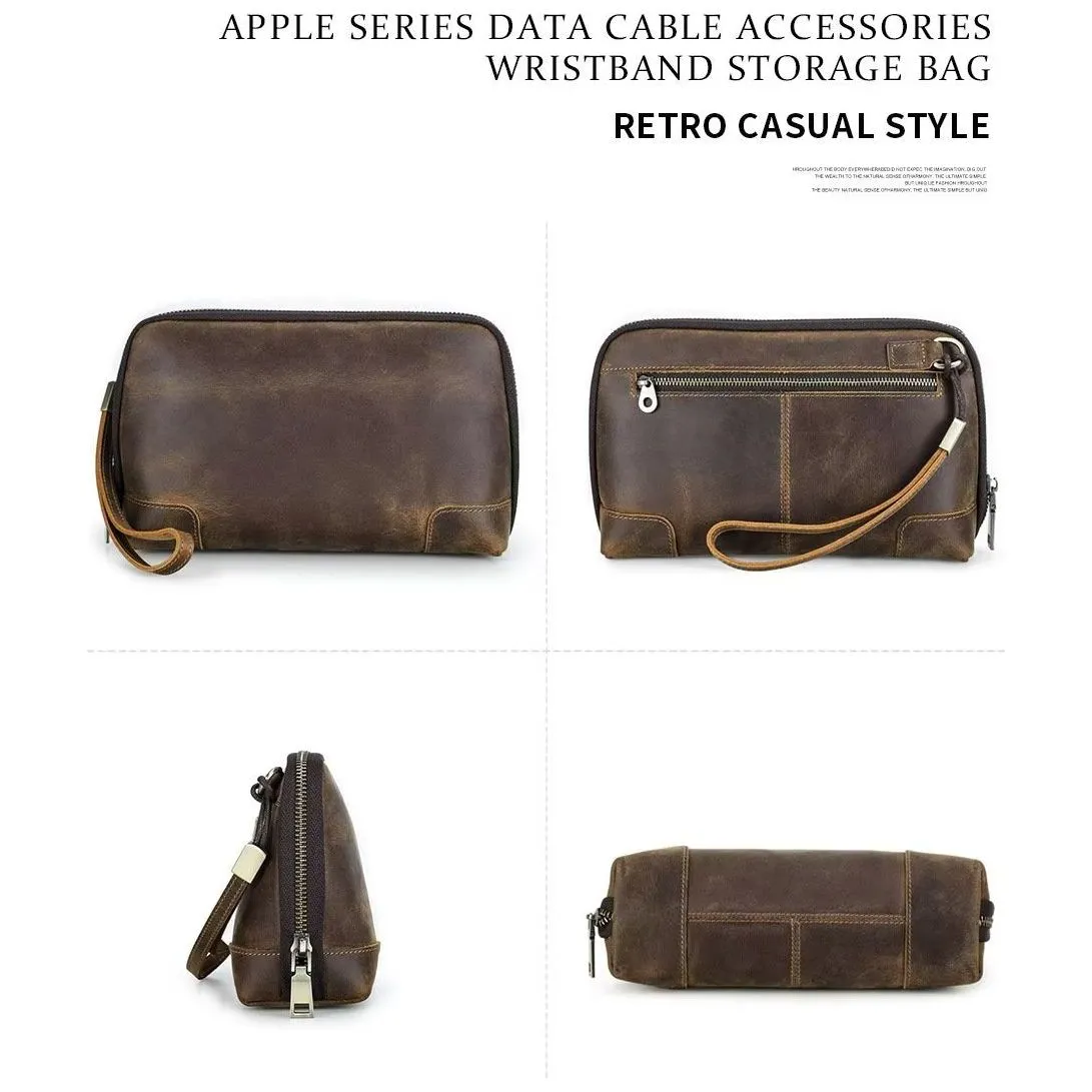 CowLuxe Stylish Leather Men's Accessory Bag