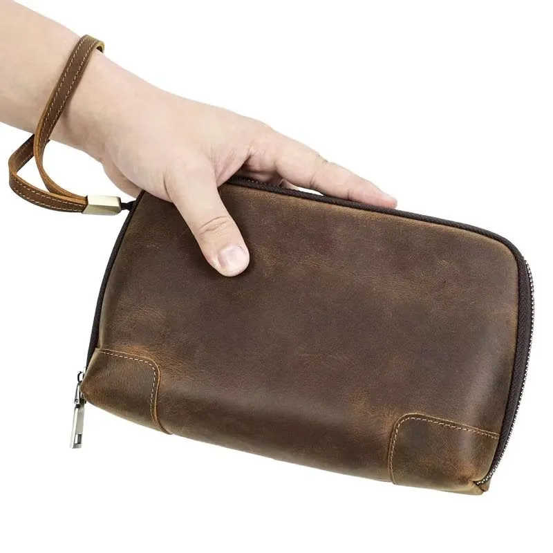 CowLuxe Stylish Leather Men's Accessory Bag