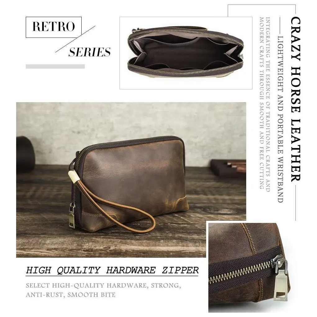 CowLuxe Stylish Leather Men's Accessory Bag