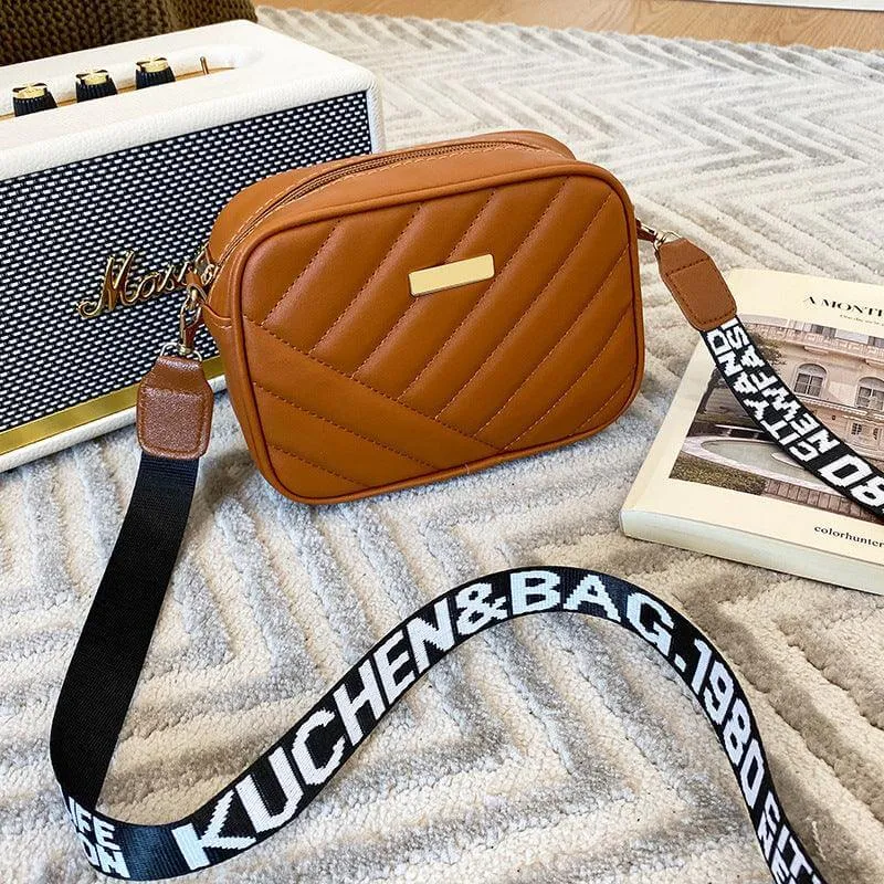 Korean-Inspired Rolling Crossbody Camera Bag - Trendy One Shoulder Phone Carrier