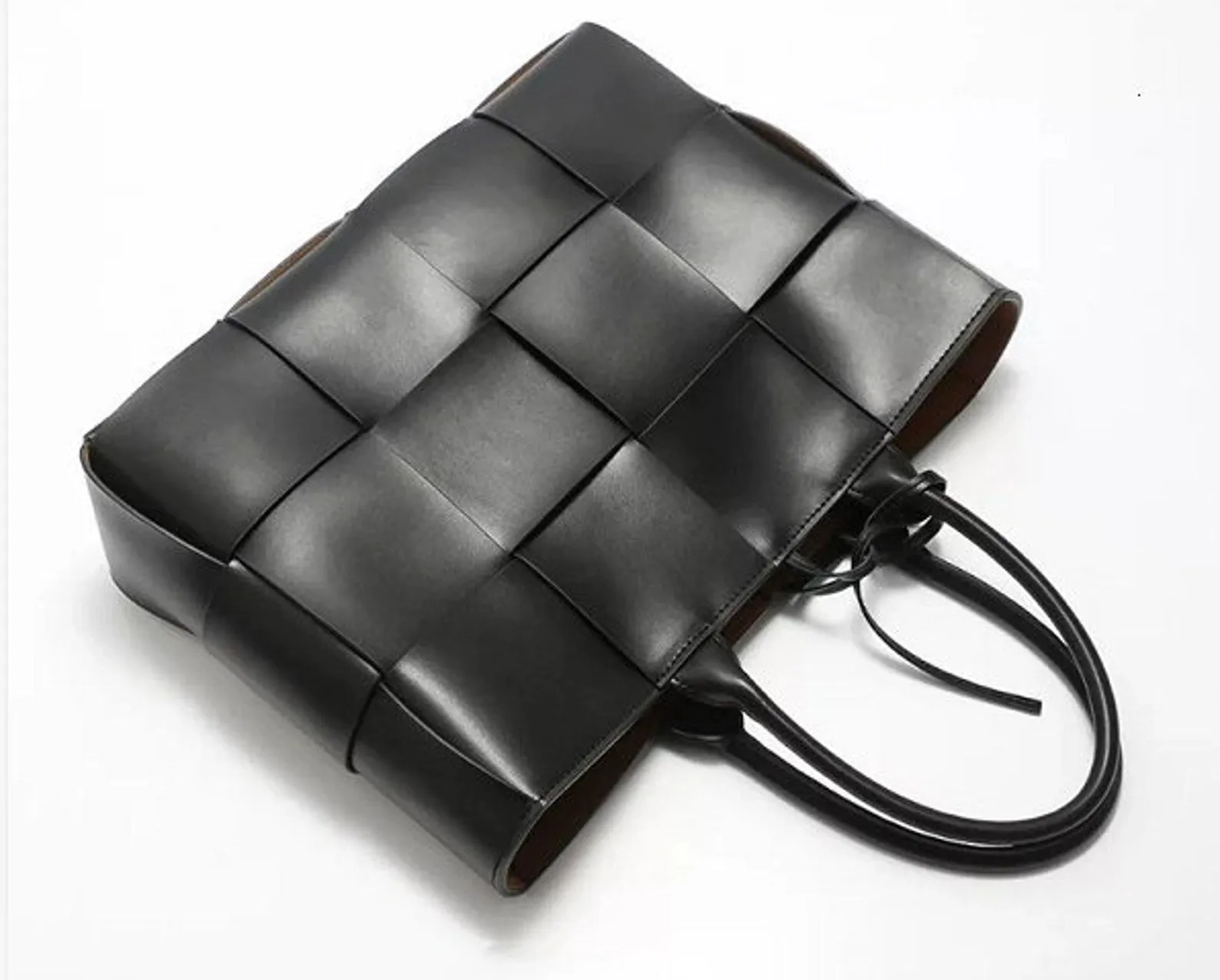 Large Woven Leather Tote Bag