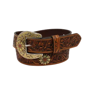 M&f Women's Ariat Floral Overlay Belt