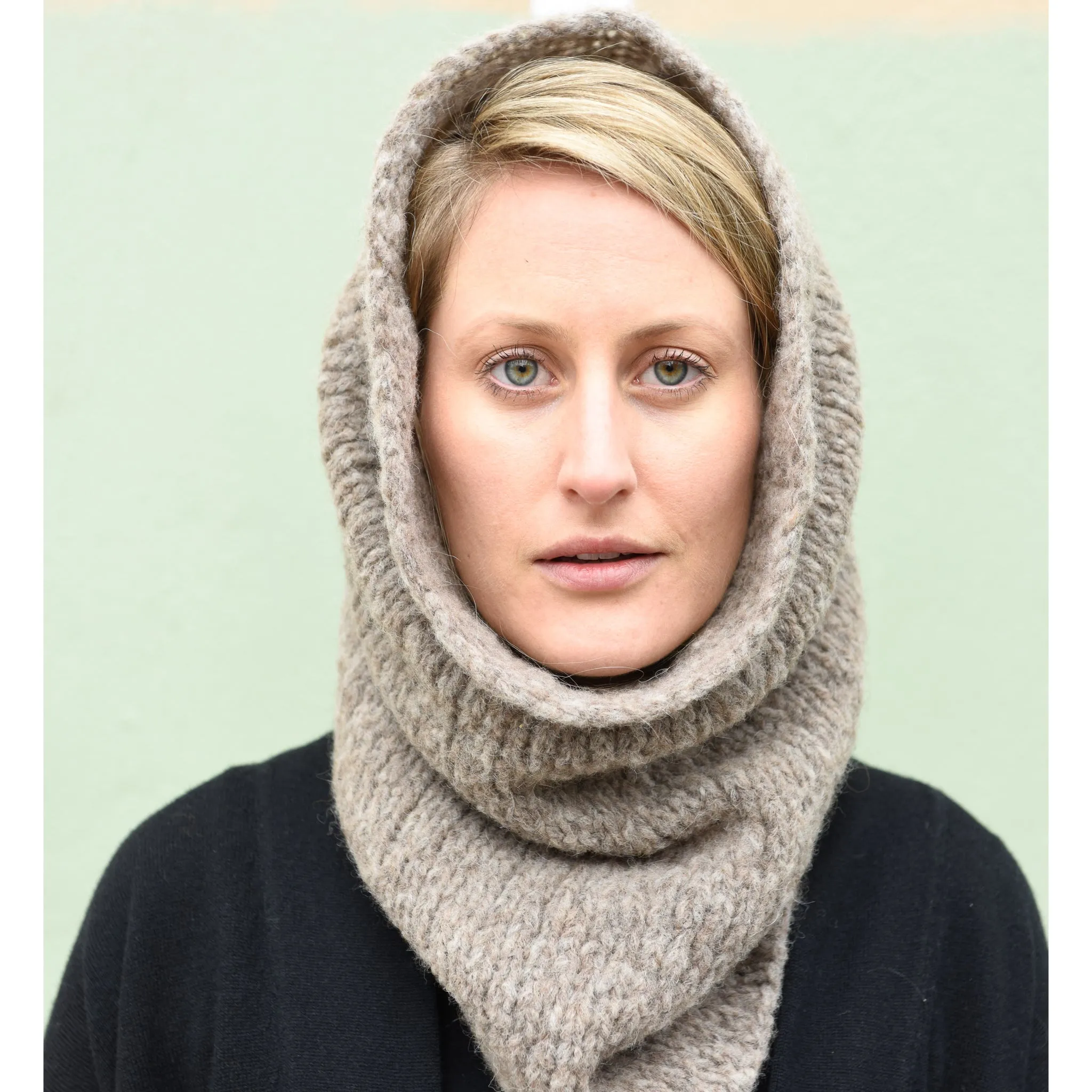 Meg Cohen Alpaca Hand Knit Laja Hood