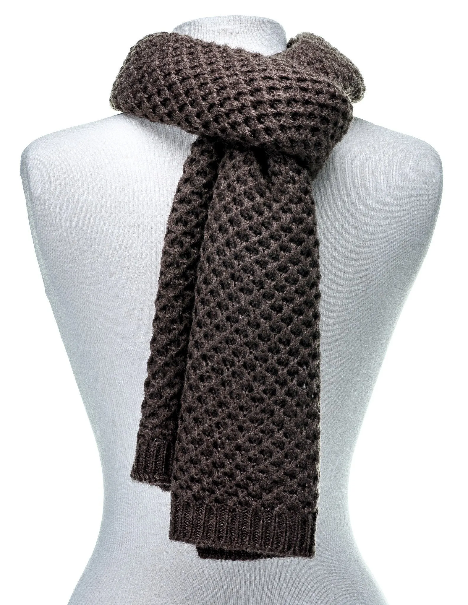 Men's Premium Weave Pattern Scarf - Taupe