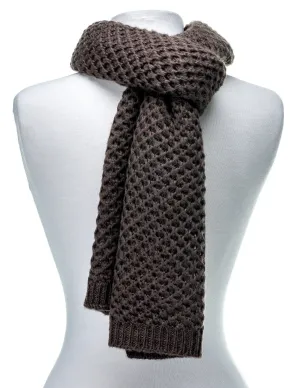 Men's Premium Weave Pattern Scarf - Taupe