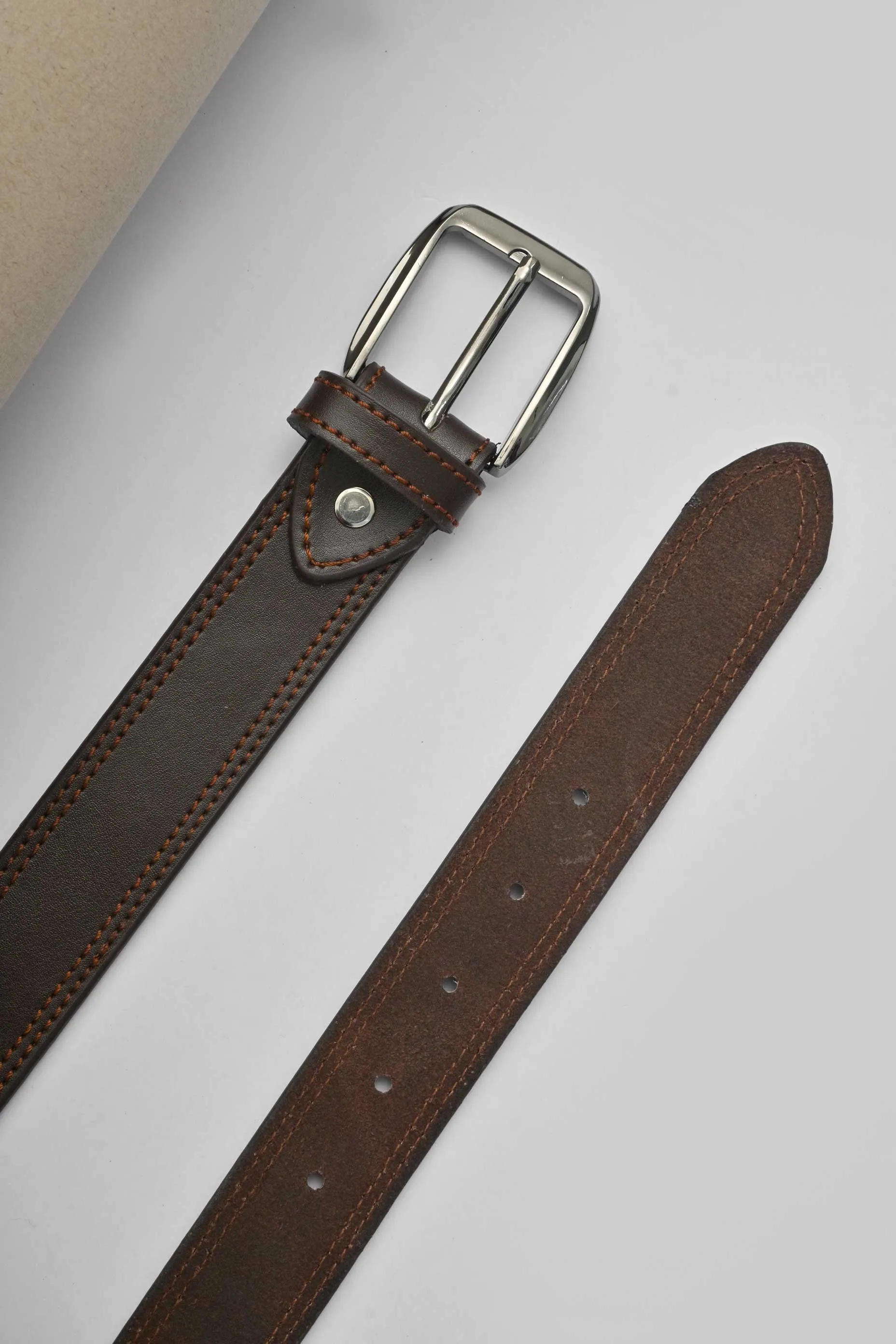 Men's Solid Design Classic Leather Belt