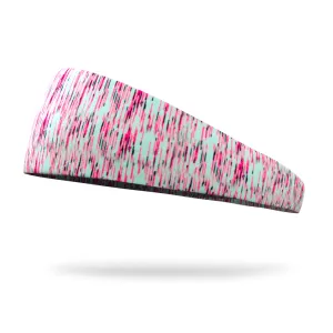 Neon Pink and Mint Static Organic Fashion Performance Headband - 4" and 3" Tapered