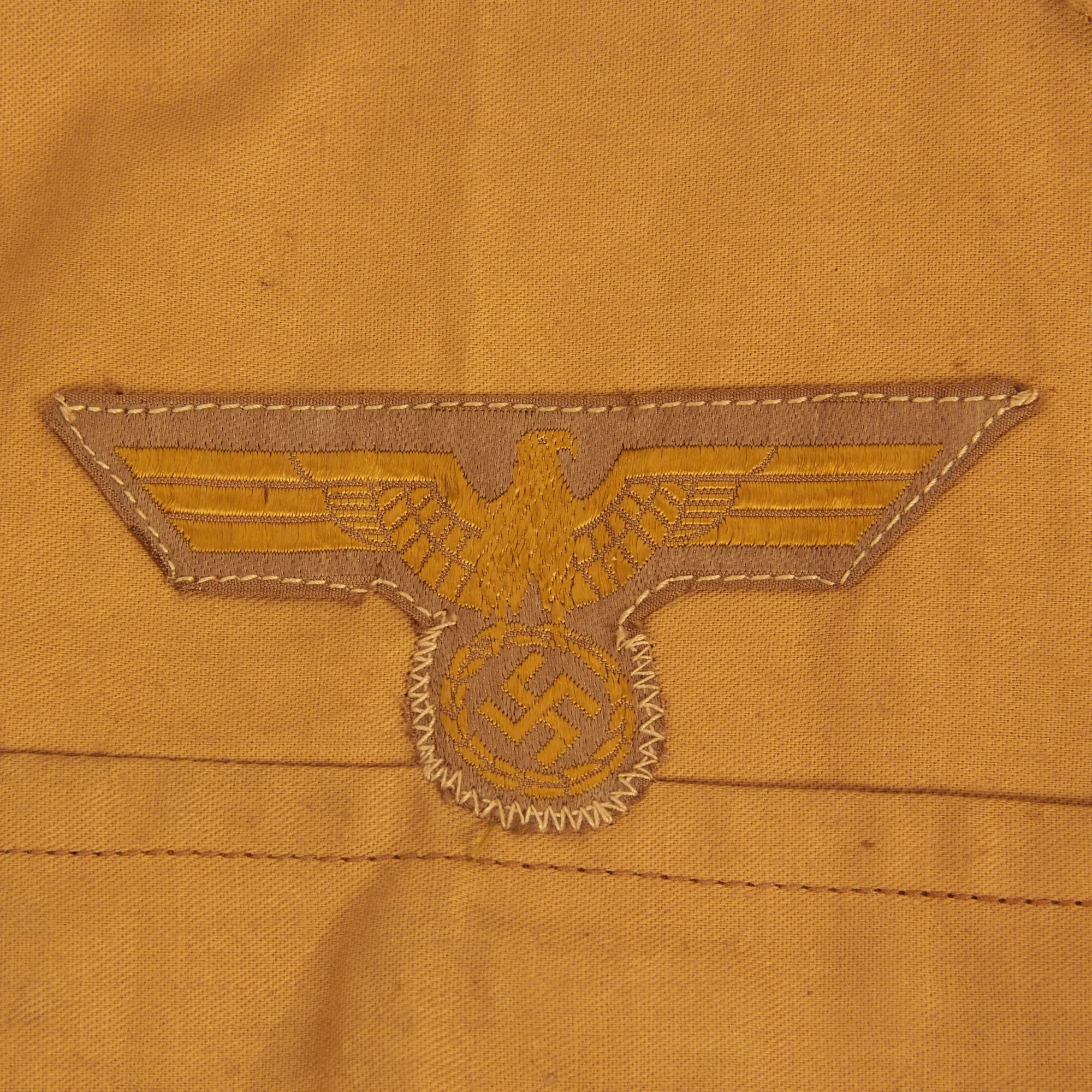 Original German WWII Kriegsmarine Tropical Coastal Artillery Short Sleeve Field Shirt - dated 1942