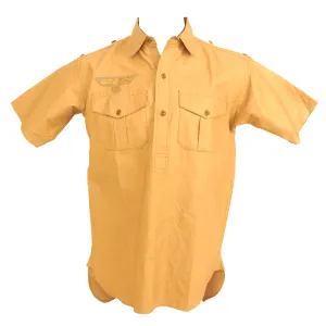 Original German WWII Kriegsmarine Tropical Coastal Artillery Short Sleeve Field Shirt - dated 1942