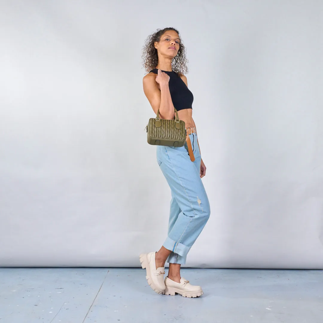 Quilted top-handle handbags wholesale