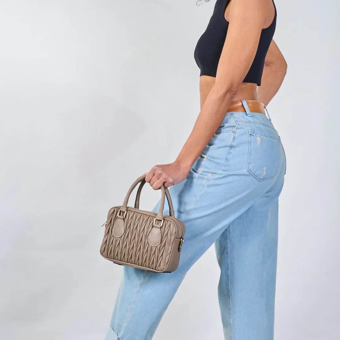 Quilted top-handle handbags wholesale