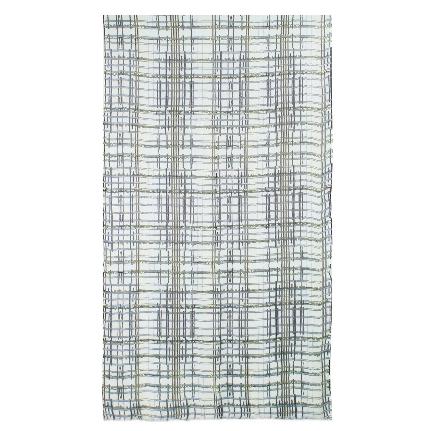 Radiant Geometric Grid Scarf