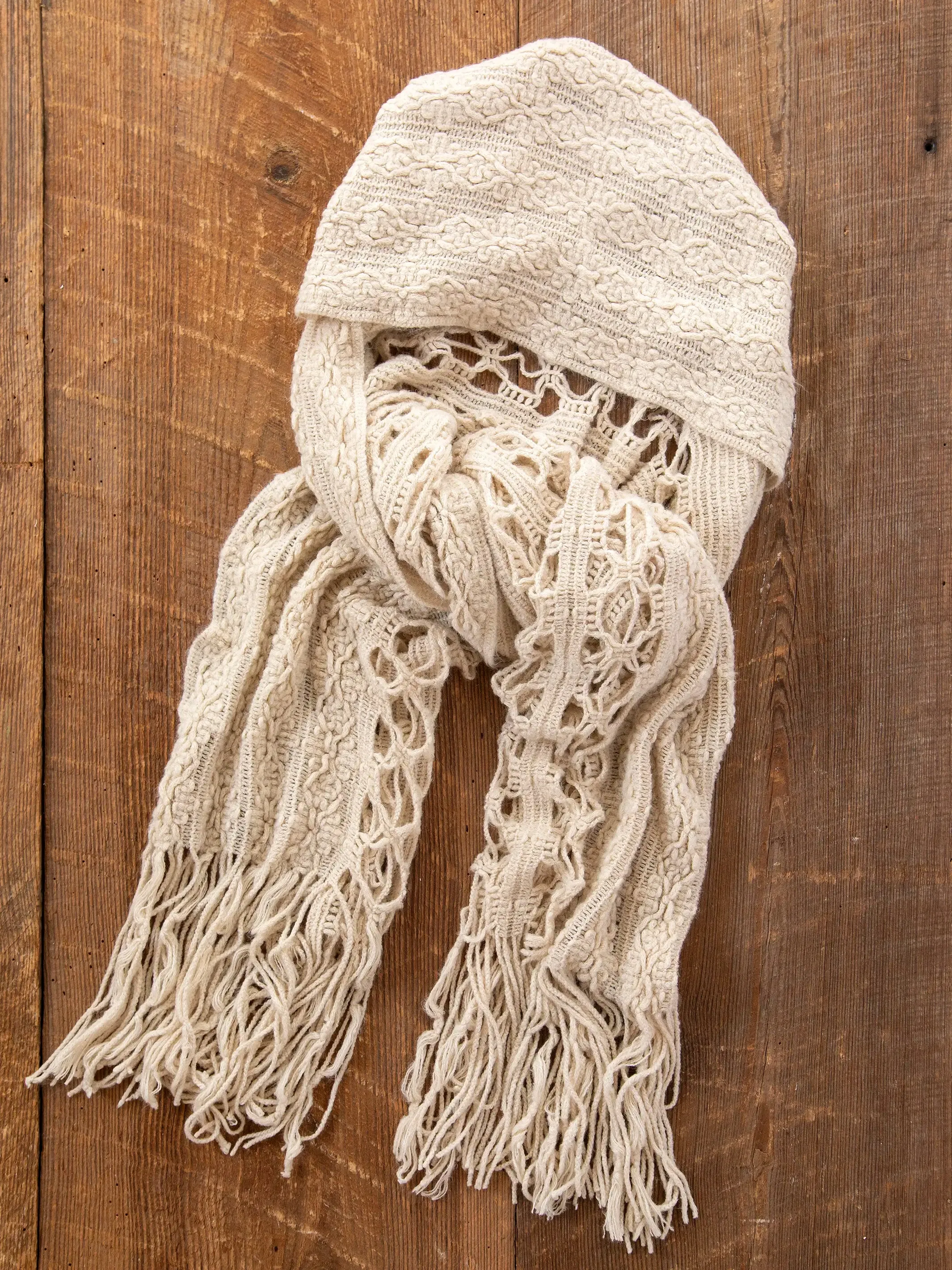 So Soft Hooded Scarf - Cream
