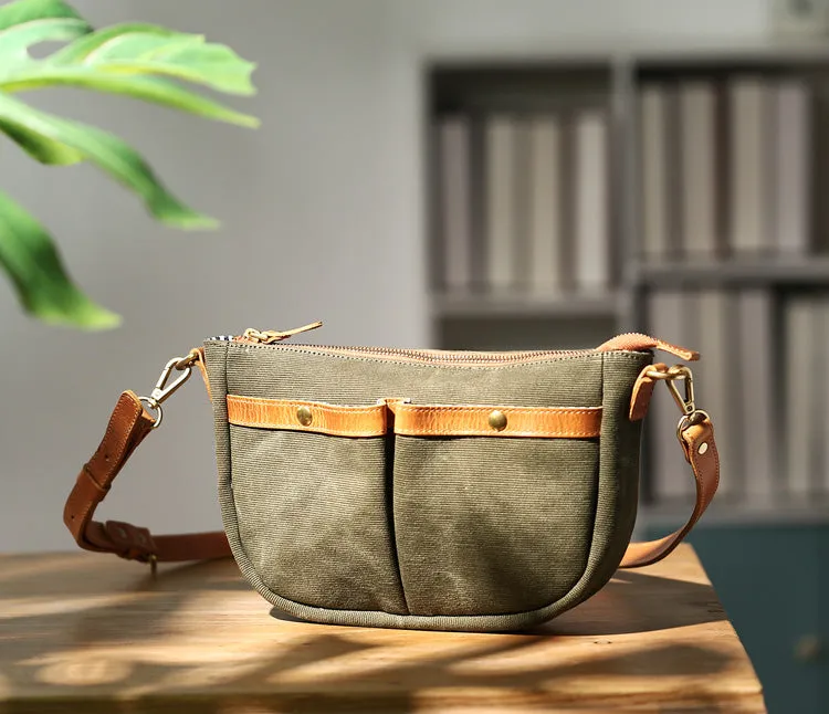 Stylish Womens Cross Body Canvas Bag Small Shoulder Bags For Women