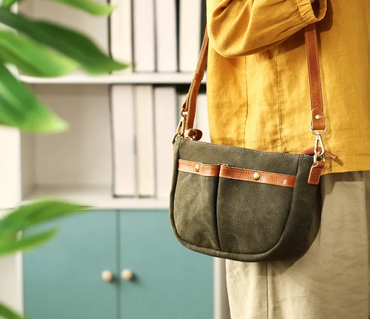 Stylish Womens Cross Body Canvas Bag Small Shoulder Bags For Women