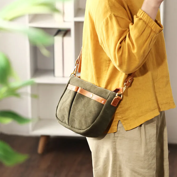 Stylish Womens Cross Body Canvas Bag Small Shoulder Bags For Women