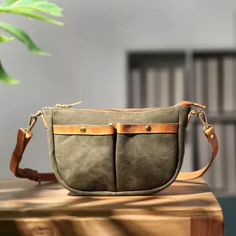 Stylish Womens Cross Body Canvas Bag Small Shoulder Bags For Women