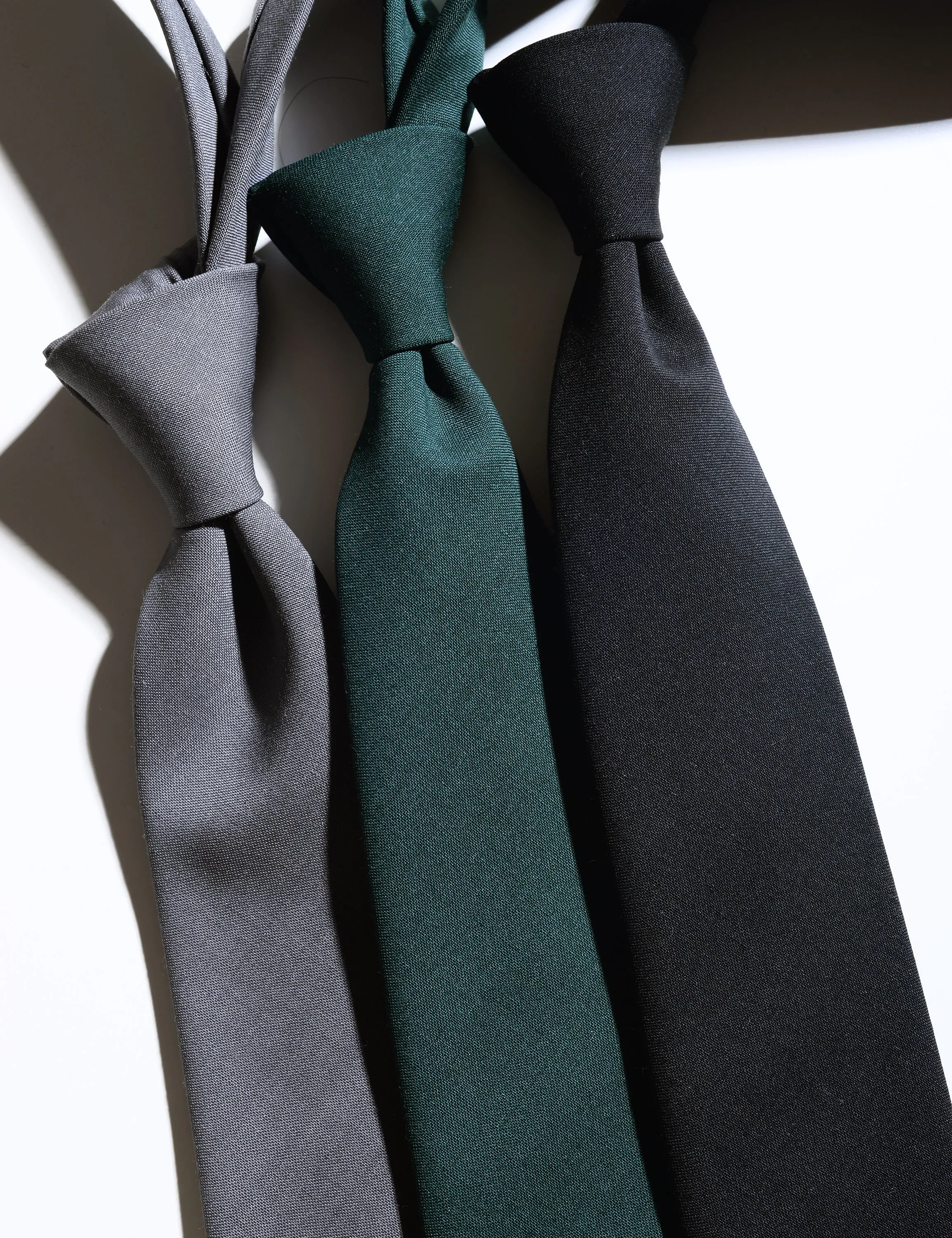 Super Fine Wool & Mohair Necktie - Black