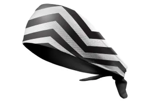 Tie Back Reversible Chevron Black Solid Black (SKU 7552)