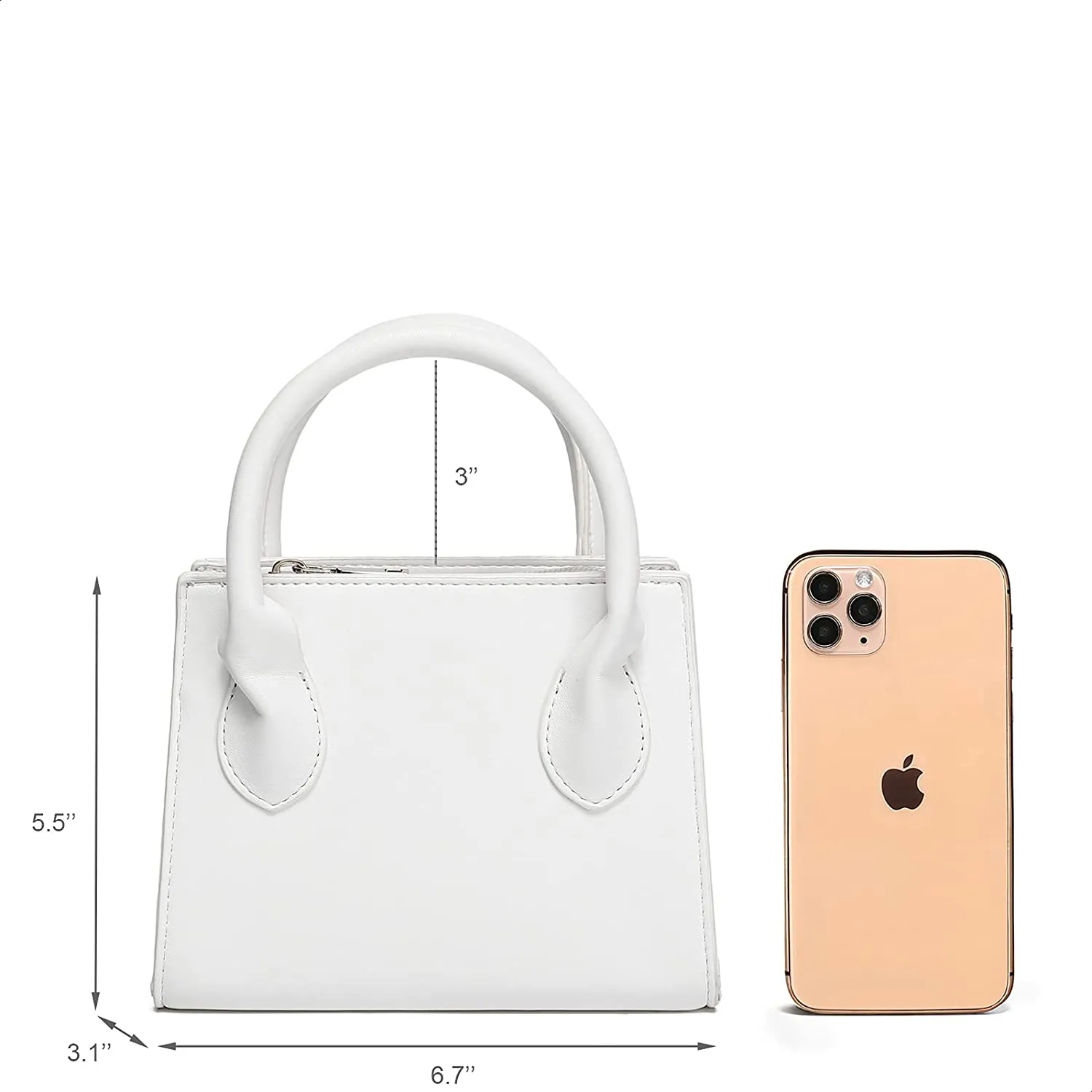 Trendy White Mini Purse Handbag