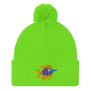 Tropical Fish Beanie with Pom-Pom (Adult)