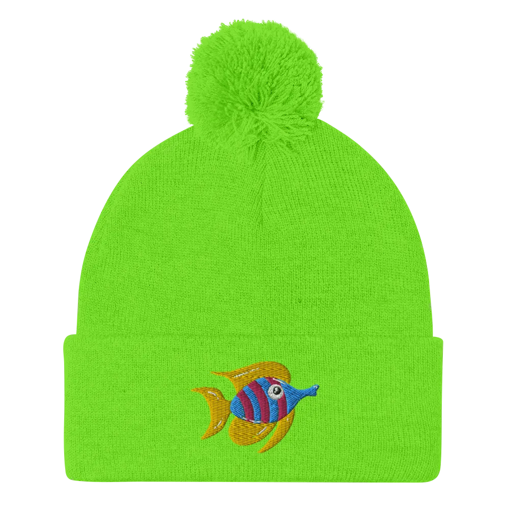 Tropical Fish Beanie with Pom-Pom (Adult)
