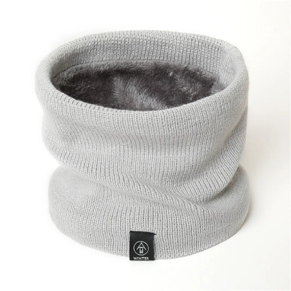 Unisex thermal neck warmer fleece tube winter scarf