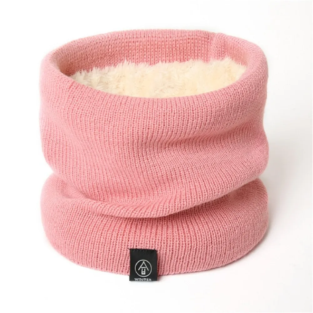 Unisex thermal neck warmer fleece tube winter scarf