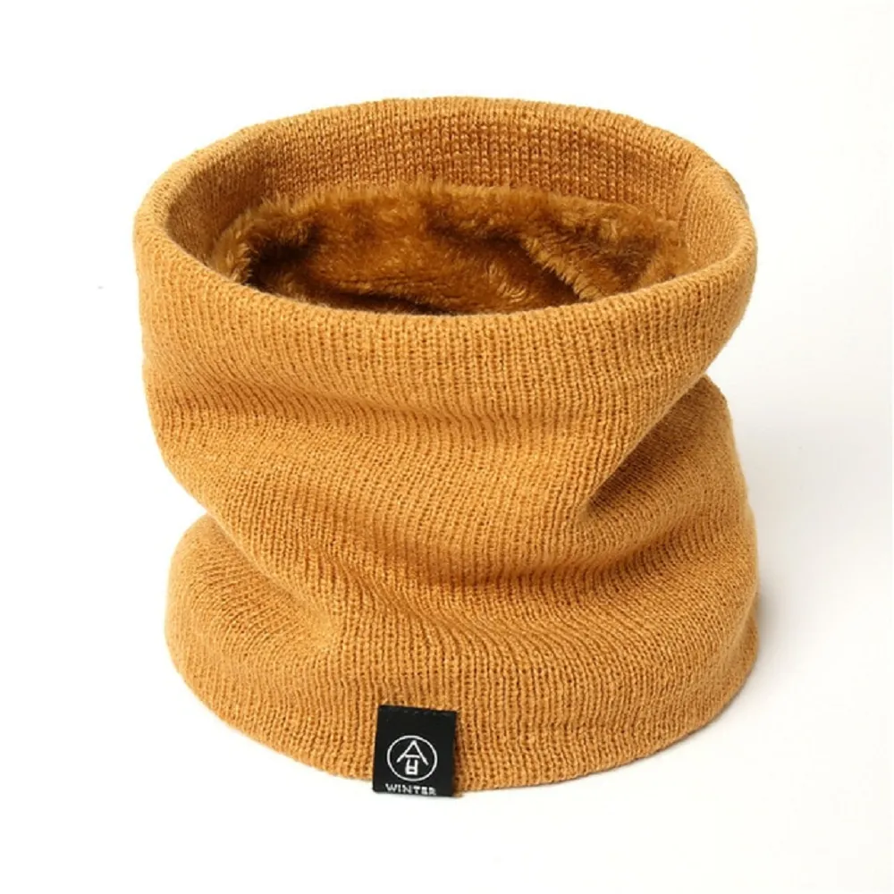 Unisex thermal neck warmer fleece tube winter scarf
