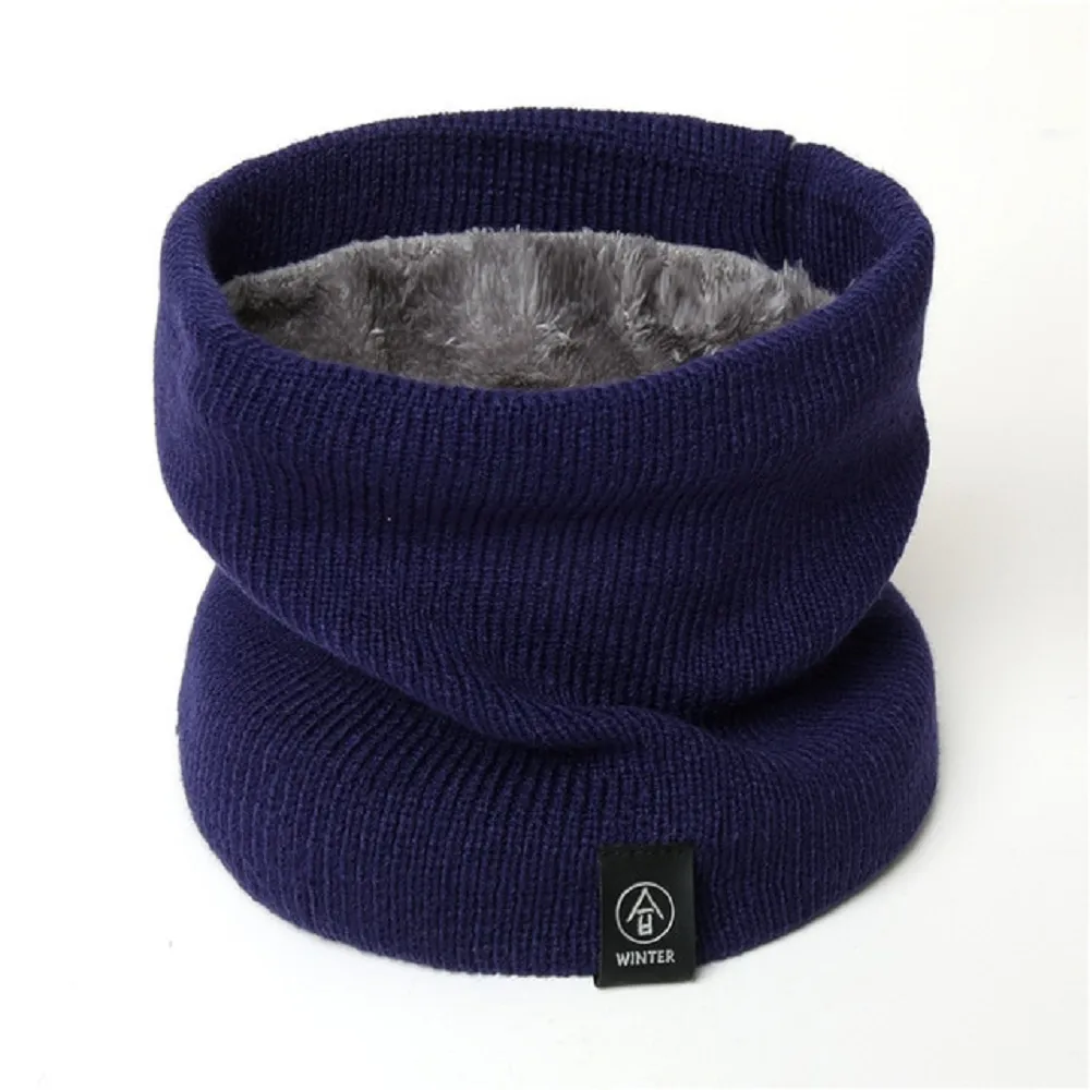 Unisex thermal neck warmer fleece tube winter scarf