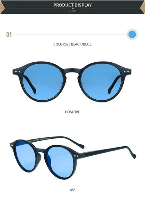 Vintage Chic: Small Round Frame Polarized Sunglasses for Men